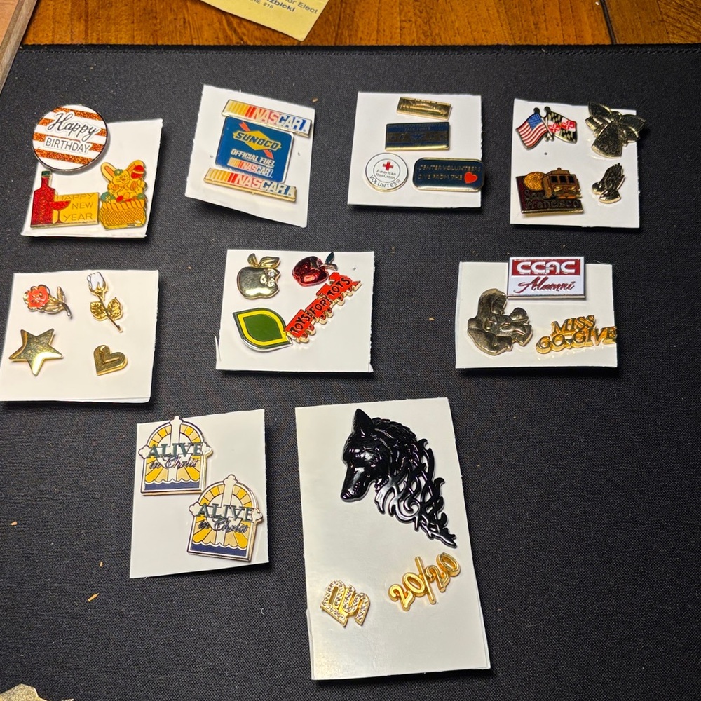 30 Assorted Enamel and Metal Hat Pins Collection